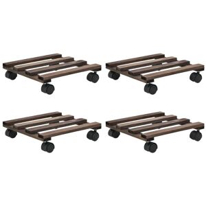 Plant Rollers 4 pcs Cedar Wood 25x25 cm VD12373 - Hommoo