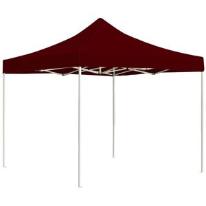 Professional Folding Party Tent Aluminium 3x3 m Wine Red VD29614 - Hommoo