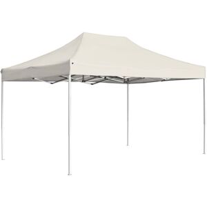 Professional Folding Party Tent Aluminium 4.5x3 m Cream VD29621 - Hommoo