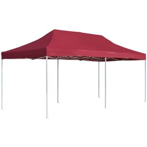 Professional Folding Party Tent Aluminium 6x3 m Wine Red VD29634 - Hommoo