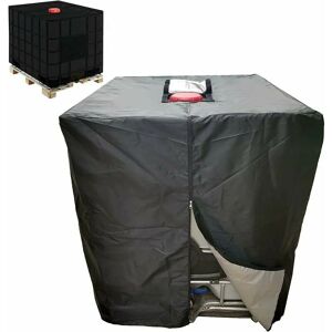 MUMU Ibc Water Tank Cover 1000L Rainwater Cistern Container Cover with Zipper Windproof Anti-UV Tear-Resistant T-Audace