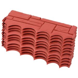 KCT 3 Pack - Red Brick Wall Garden Lawn Border Edging - 12 Pieces Total