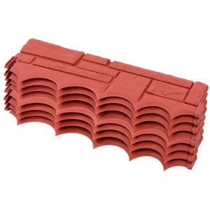 2 Pack - Red Brick Wall Garden Lawn Border Edging - 8 Pieces Total - KCT