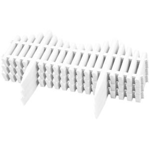 3 Pack - Interlocking Flexible White Picket Fence Garden Borders - 24 Pieces Total - KCT