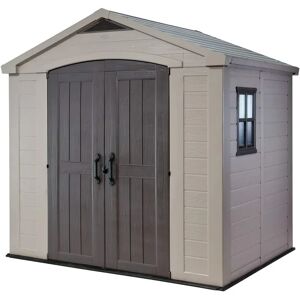 Factor 8 x 8ft Double Door Plastic Garden Shed - Keter