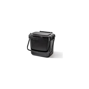 Viss - Kitchen 5 Liters Food Recycling Waste Bin Compost Caddy Black Color