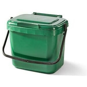 Viss - Kitchen 5 Liters Food Recycling Waste Bin Compost Caddy Green Color