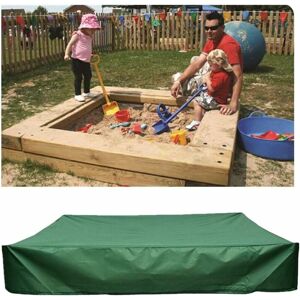 Sandbox 150 x 150cm Protective Cover with Waterproof Drawstring for Beach Garden Sandbox - Green - Langray