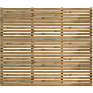 RUBY UK Cedar Slatted Fence Panels - Horizontal - 2400mm Wide x 600mm High