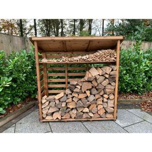 Wooden Log Wood Store Kindling Shelf Garden Storage Large - Charles Taylor