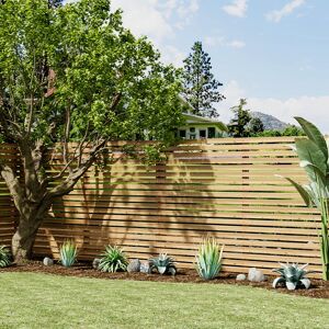 Livingandhome - 180x120cm Garden Wood Fence Gate