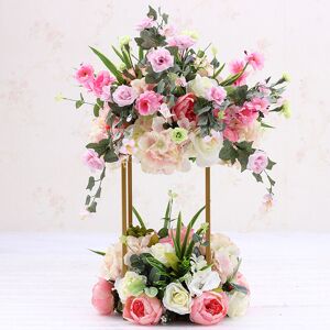 Livingandhome - 40cm Metal Rectangular Flower Stand Pedestal