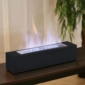 Livingandhome - Black Rectangle Bioethanol Outdoor Tabletop Fireplace