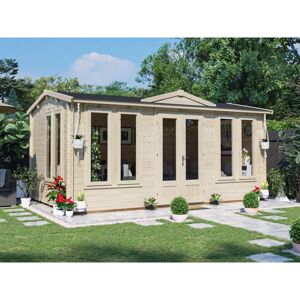 DUNSTER HOUSE LTD. Log Cabin Summer House Garden Office Man Cave Outdoor Room diy Building GhostFlower 5m x 4m