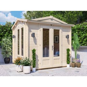 DUNSTER HOUSE LTD. Log Cabin Kit Summer House Garden Office Shed diy Outdoor Room GhostFlower 2.5mx2.5m