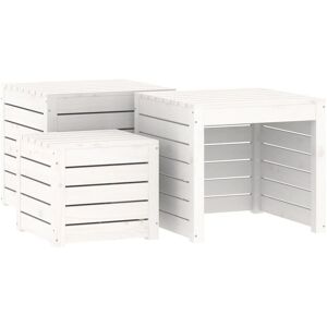 BERKFIELD HOME Mayfair 3 Piece Garden Box Set White Solid Wood Pine