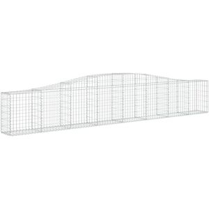 BERKFIELD HOME Mayfair Arched Gabion Basket 400x30x60/80 cm Galvanised Iron