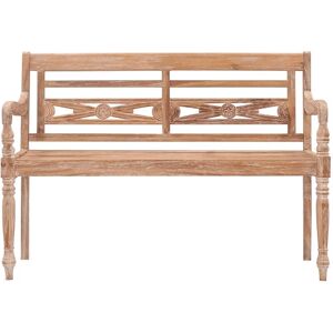 BERKFIELD HOME Mayfair Batavia Bench 120 cm White Wash Solid Teak Wood