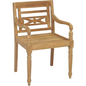 BERKFIELD HOME Mayfair Batavia Chairs 6 pcs Solid Teak Wood