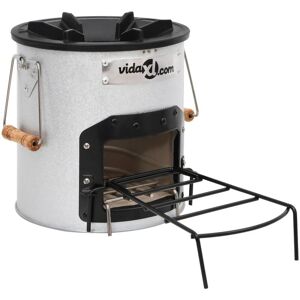 Berkfield Home - Mayfair Camping Wood Stove Silver 45x25x26 cm Steel