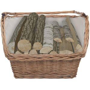 BERKFIELD HOME Mayfair Firewood Basket with Handle 61.5x46.5x58 cm Brown Willow