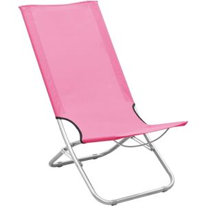 Berkfield Home - Mayfair Folding Beach Chairs 2 pcs Pink Fabric