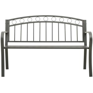 Berkfield Home - Mayfair Garden Bench Grey 120 cm Steel