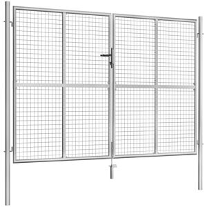 BERKFIELD HOME Mayfair Garden Gate Galvanised Steel 306x225 cm Silver