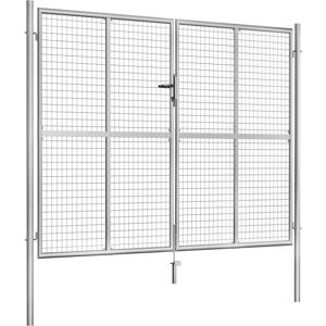 BERKFIELD HOME Mayfair Garden Gate Galvanised Steel 306x250 cm Silver