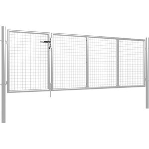 BERKFIELD HOME Mayfair Garden Gate Steel 350x75 cm Silver