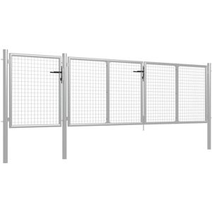 BERKFIELD HOME Mayfair Garden Gate Steel 400x75 cm Silver