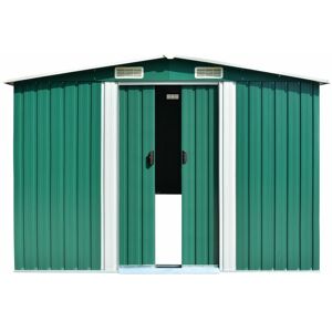 BERKFIELD HOME Mayfair Garden Shed 257x298x178 cm Metal Green