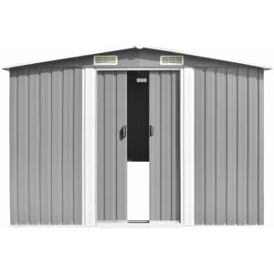 BERKFIELD HOME Mayfair Garden Shed 257x298x178 cm Metal Grey