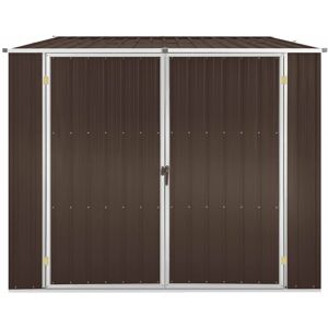 BERKFIELD HOME Mayfair Garden Shed Brown 195x198x159 cm Galvanised Steel