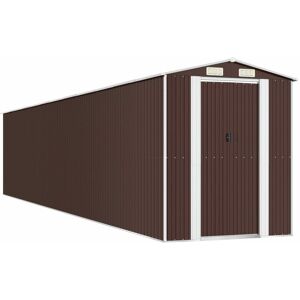 BERKFIELD HOME Mayfair Garden Shed Dark Brown 192x1021x223 cm Galvanised Steel