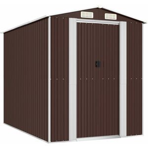 Berkfield Home - Mayfair Garden Shed Dark Brown 192x274x223 cm Galvanised Steel