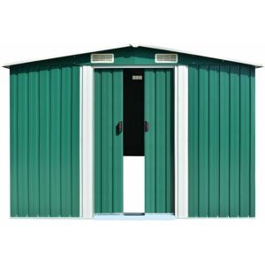 BERKFIELD HOME Mayfair Garden Shed Green 257x990x181 cm Galvanised steel