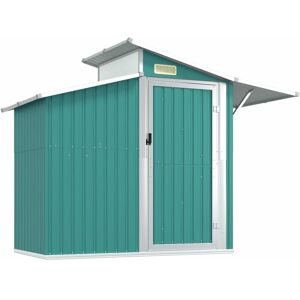 Berkfield Home - Mayfair Garden Shed Green 270x130x208.5 cm Galvanised Steel