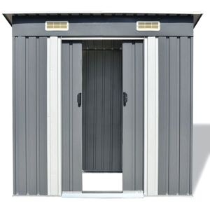 Berkfield Home - Mayfair Garden Shed Grey Metal