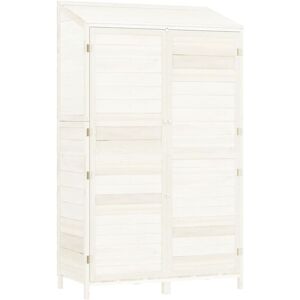 BERKFIELD HOME Mayfair Garden Shed White 102x52x174.5 cm Solid Wood Fir