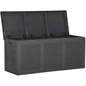 Berkfield Home - Mayfair Garden Storage Box 270L Black pp Rattan