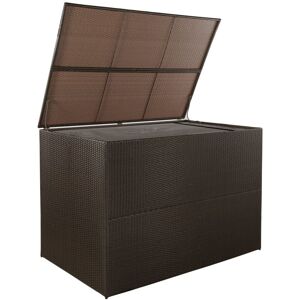 BERKFIELD HOME Mayfair Garden Storage Box Brown 150x100x100 cm Poly Rattan