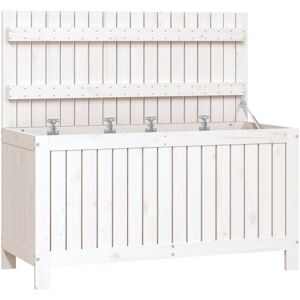 BERKFIELD HOME Mayfair Garden Storage Box White 115x49x60 cm Solid Wood Pine