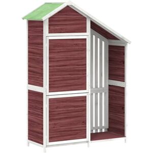 BERKFIELD HOME Mayfair Garden Tool Shed Mocha 120x53.5x170 cm Solid Wood Pine