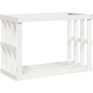 BERKFIELD HOME Mayfair Outdoor Log Holder White 108x52x74 cm Solid Wood Pine