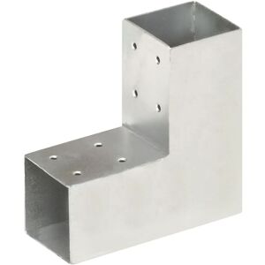 Berkfield Home - Mayfair Post Connectors 4 pcs l Shape Galvanised Metal 71x71 mm