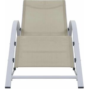 Berkfield Home - Mayfair Sunlounger Textilene and Aluminium Cream