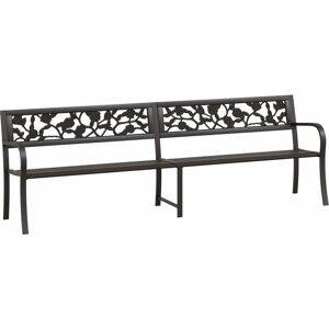 Berkfield Home - Mayfair Twin Garden Bench 246 cm Black Steel