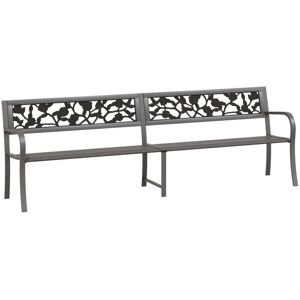 Berkfield Home - Mayfair Twin Garden Bench 246 cm Grey Steel