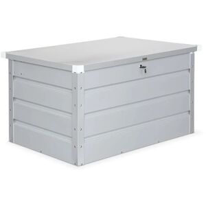Sweeek - Metal garden chest -dallas - 600L grey - Aluminium